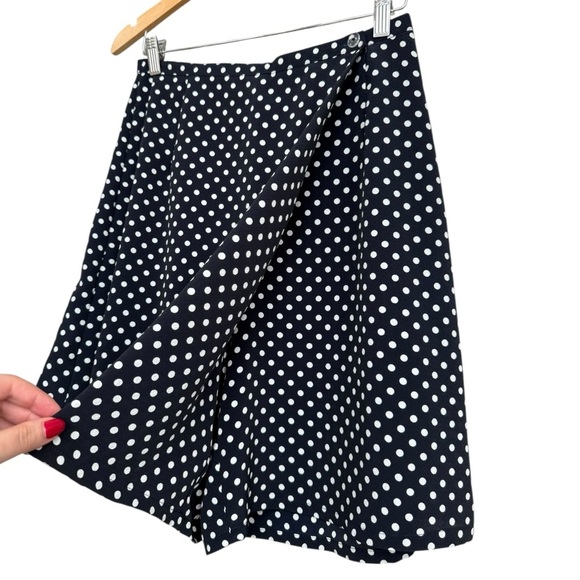 Vintage 90s Polkadot Skort Size Medium Navy White Northern Traditions - Picture 3 of 6